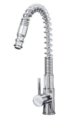 EVO DURHAM CHROME FLEXIBLE PULL OUT MONO DUAL LEVER  KITCHEN SINK MIXER TAP with SWIVEL SPOUT, KTAP008CP